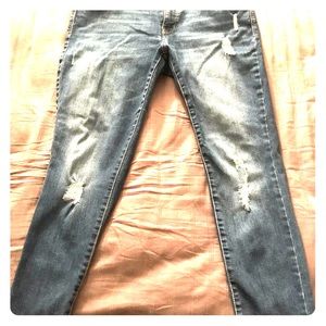 Old navy rockstar distressed jeans low rise